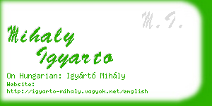 mihaly igyarto business card